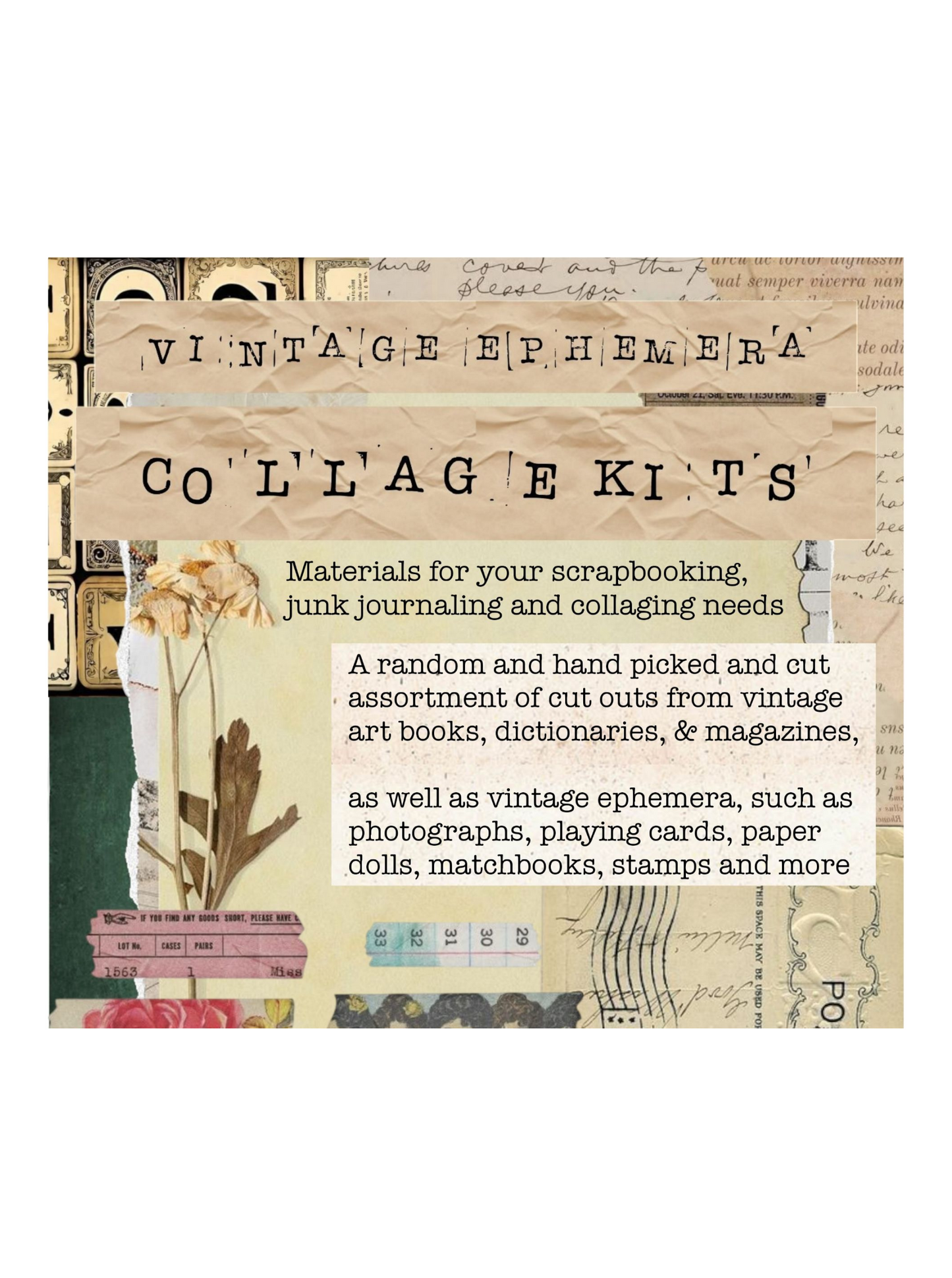 Vintage Ephemera Collage Kits