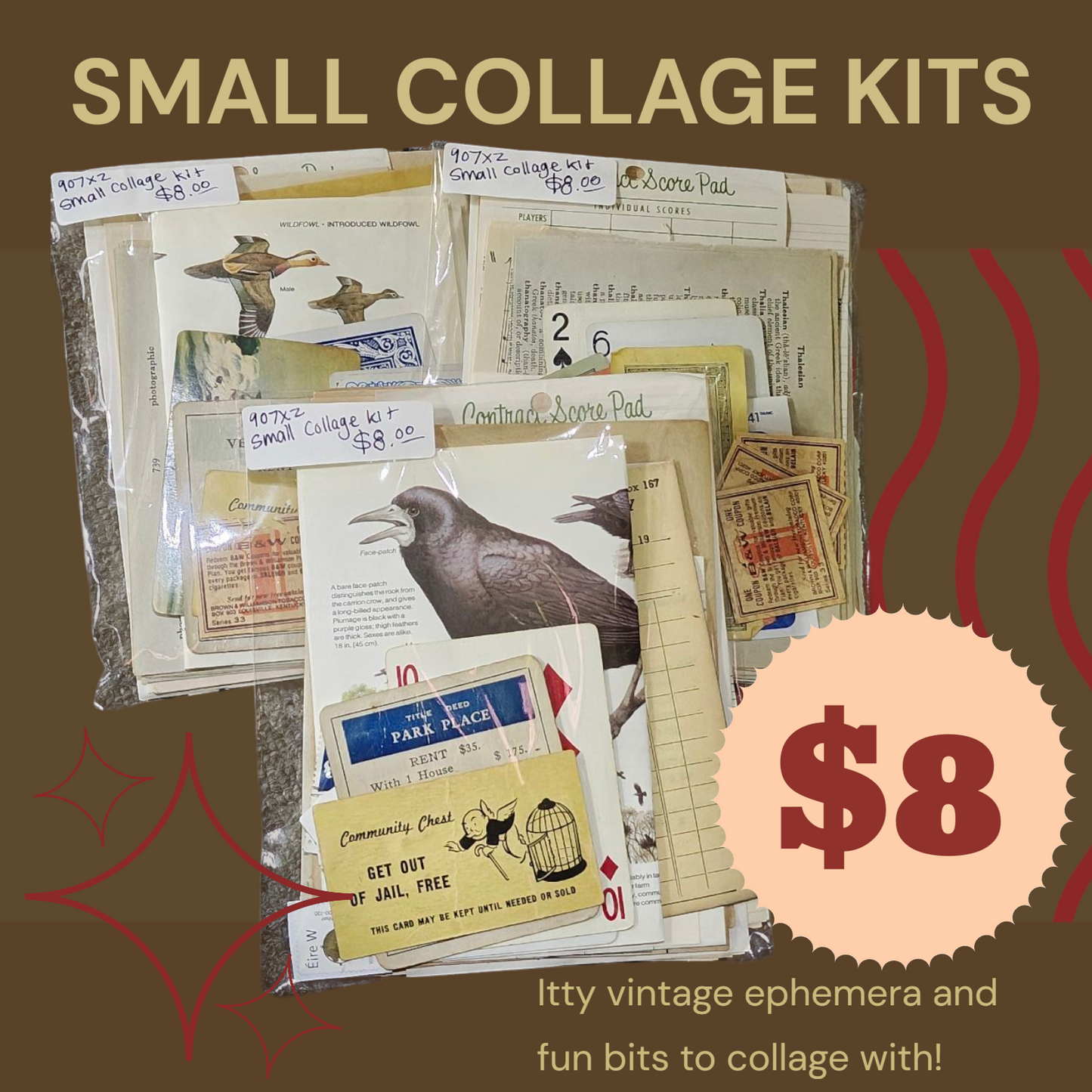 Vintage Ephemera Collage Kits
