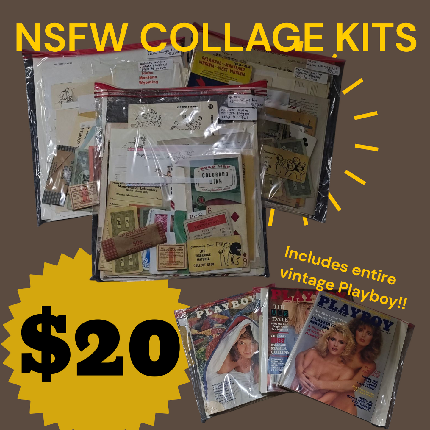 Vintage Ephemera Collage Kits