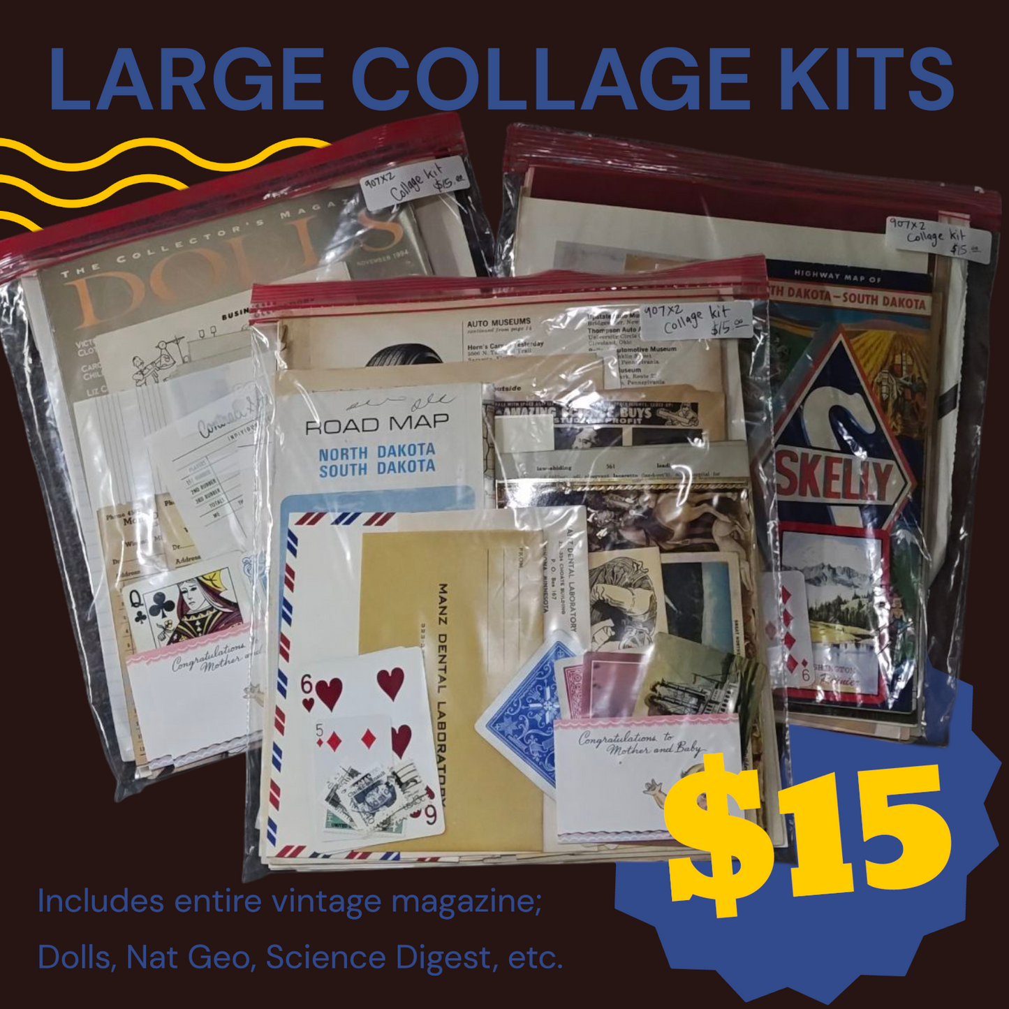 Vintage Ephemera Collage Kits